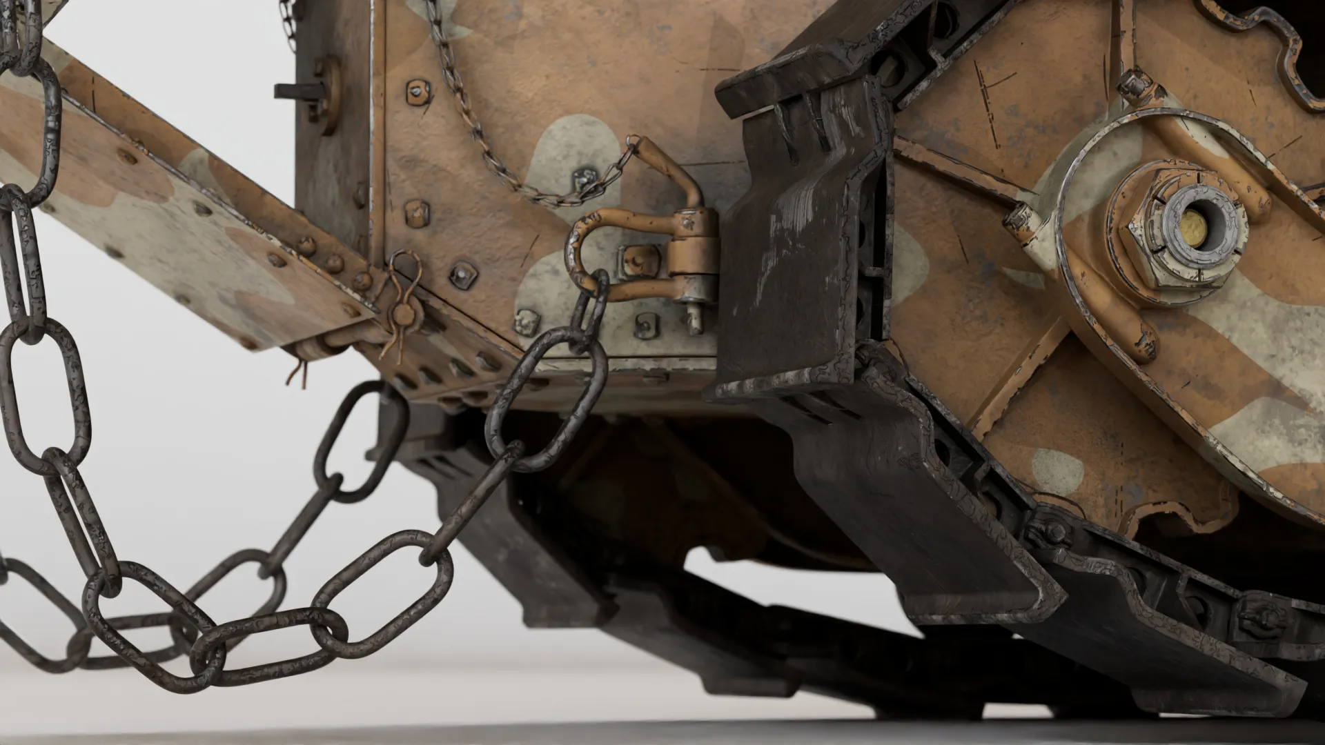 Back wheel of Renault FT Tank