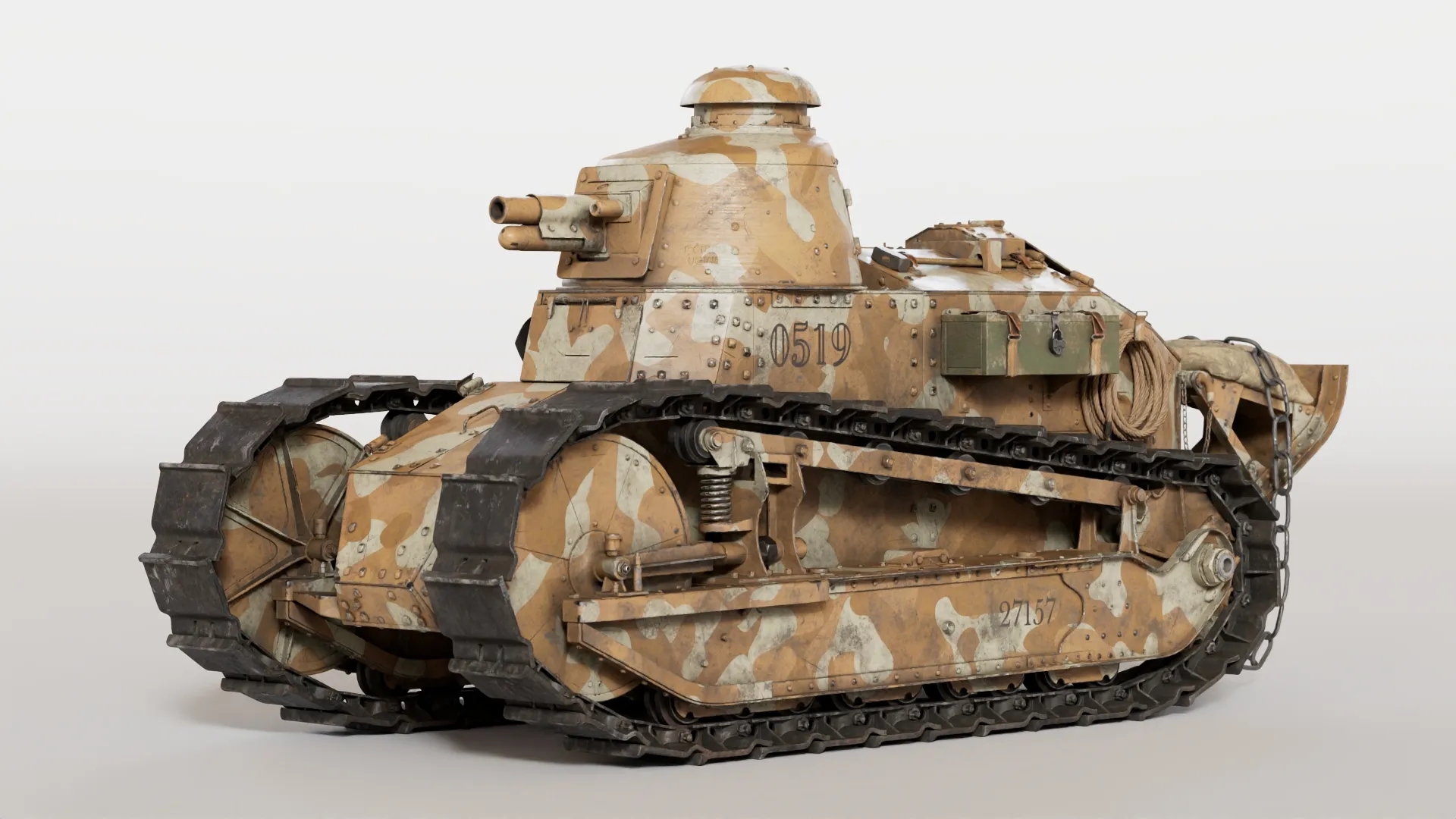 Left side of Renault FT Tank