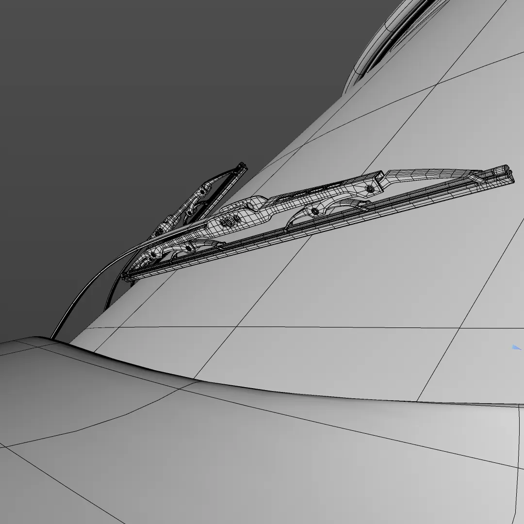 Wireframe view of the wipers of the Citroën DS