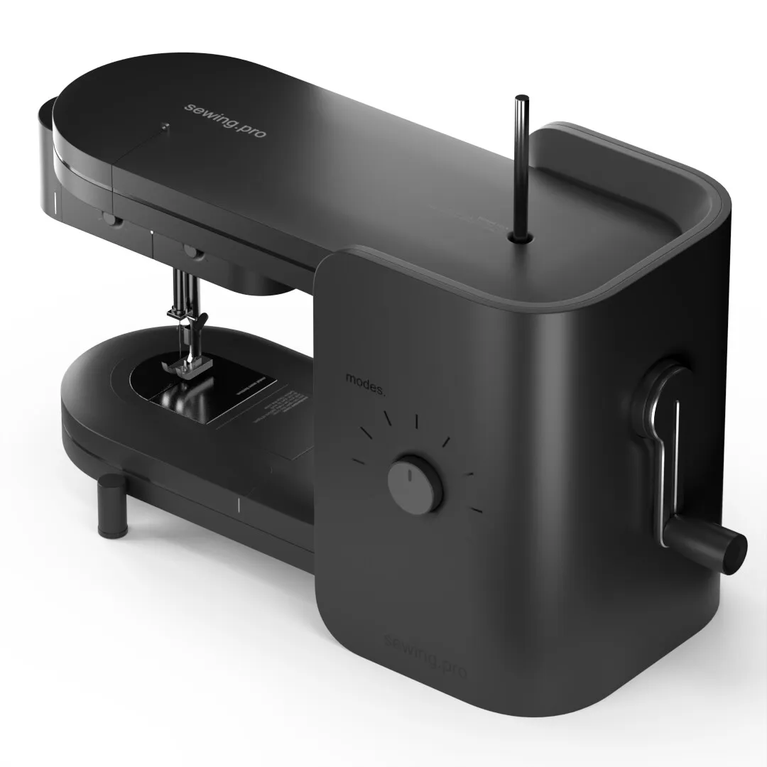 Rear view of the sewing machine concept