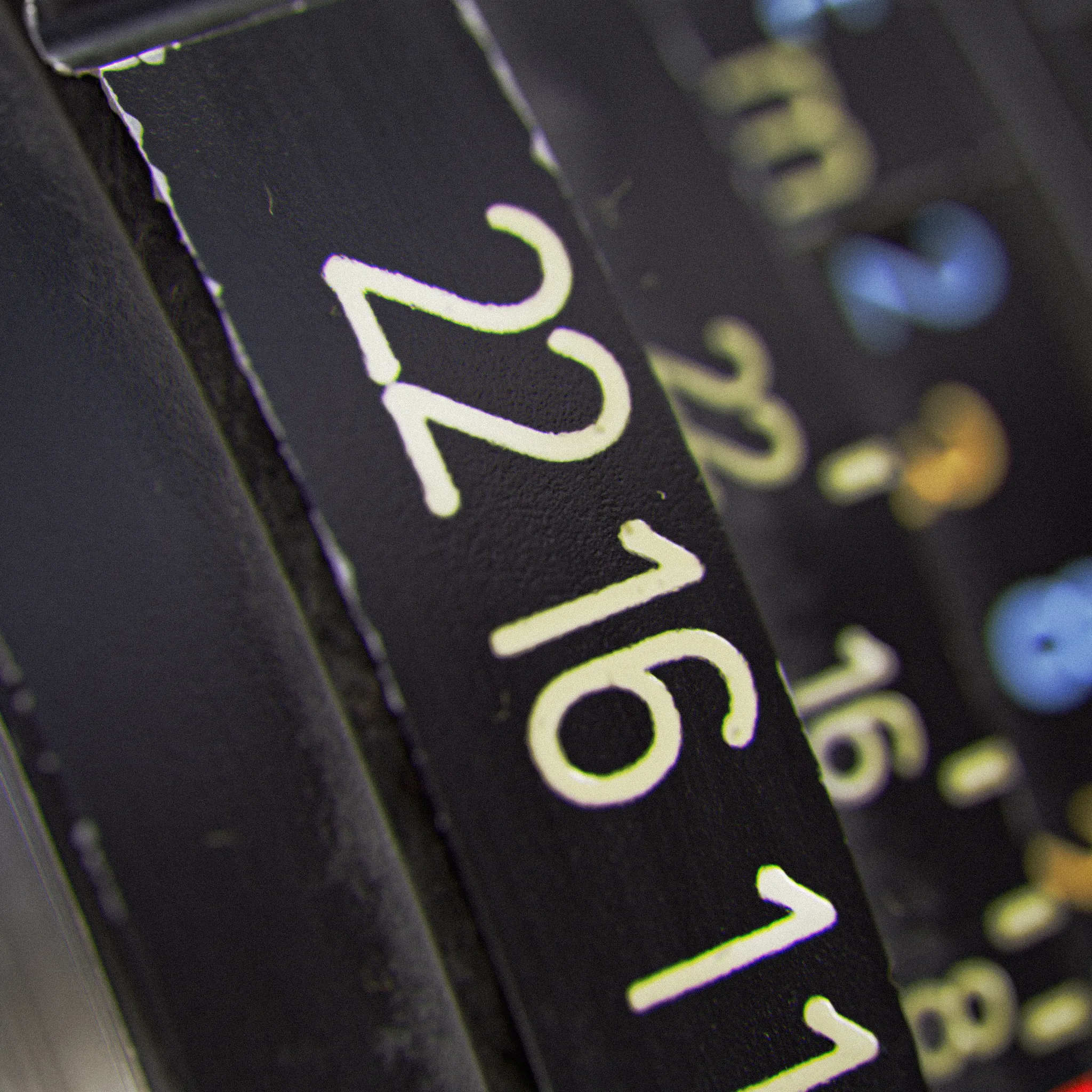 Close up of the aperture ring of the Pentax 50mm f/1.7 lens
