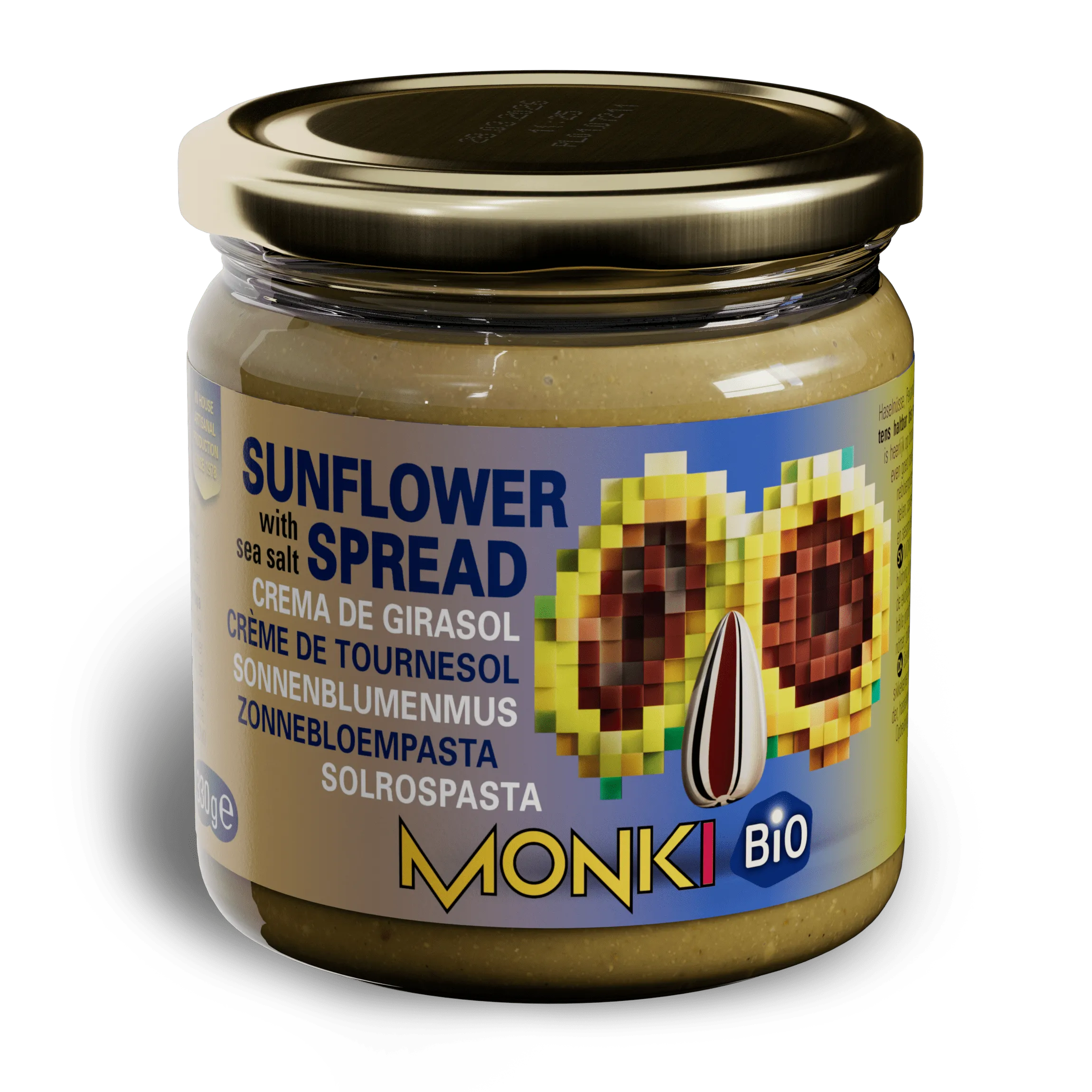 MONKI BIO Sunflower seed butter label