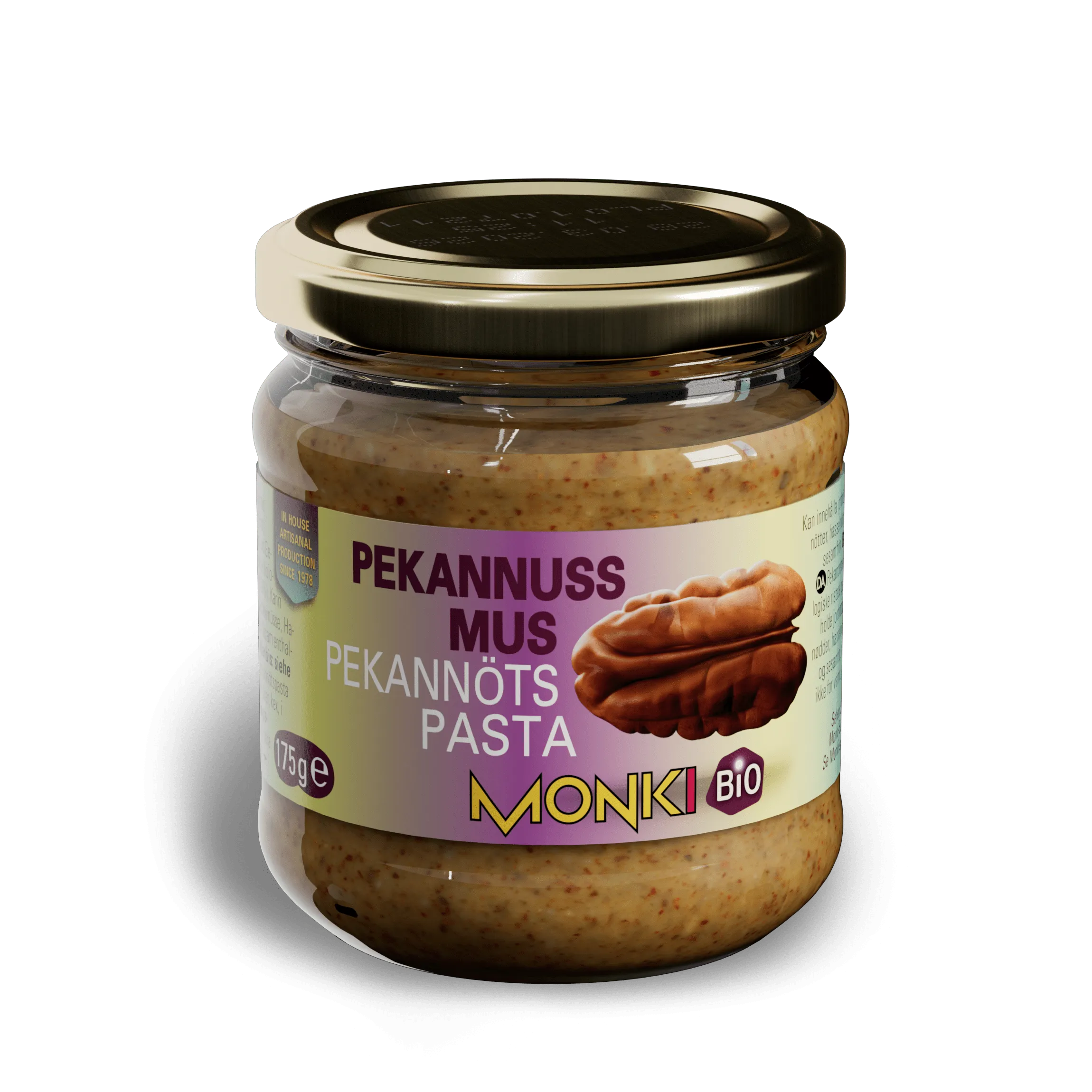 MONKI BIO Pecan butter label