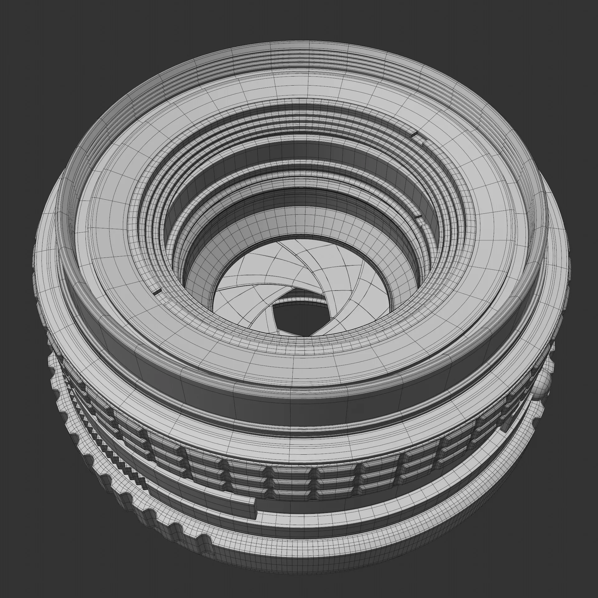 Pentax 50mm f/1.7 lens wireframe 04